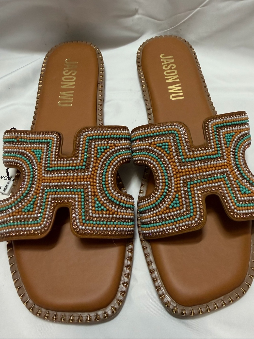 Jason Wu Embellished Beaded Sandals